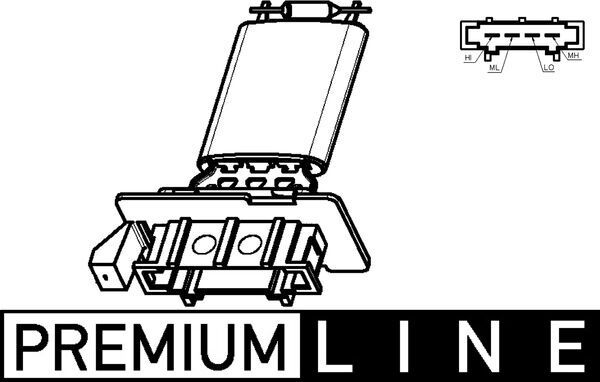 MAHLE ABR98000P | Kalorifer Rezistansı Golf V Caddy Passat CC Jetta Scirocco Tiguan Touran A3 Q3 Toledo Leon 03 >