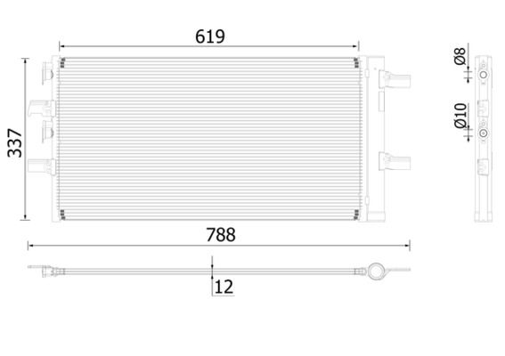 MAHLE AC894000P | / BMW F40-F45-F48 Mini F56 B38 Klima Radyatörü 64509271205