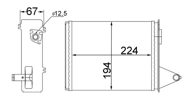 MAHLE AH214000S | / Kalorifer Radyatörü Mekanik (Fiat: Albea Palio Siena 98-09) 8Fh351331-364