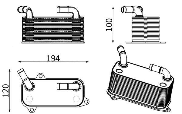 MAHLE CLC392000S | Yağ Soğutucusu VW T6 7A Aut.Şanzuman