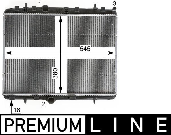 MAHLE CR2014000P | Su Radyatörü (145X590) Citroen C3 16 HDI (Eno:8Mk376900311)