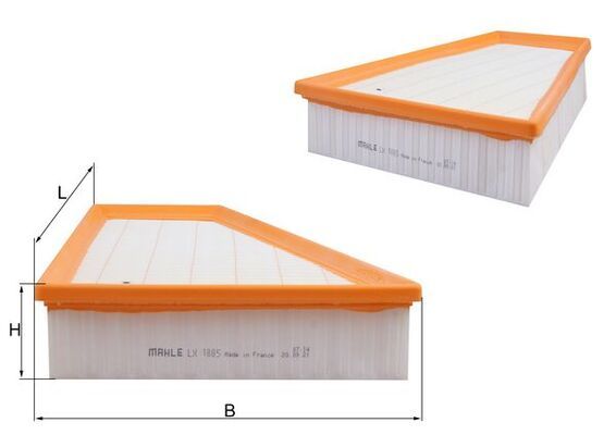 MAHLE LX1885 | Hava Filtresi 07-Mondeo-S.Max-Vo.S80-Vo.V70