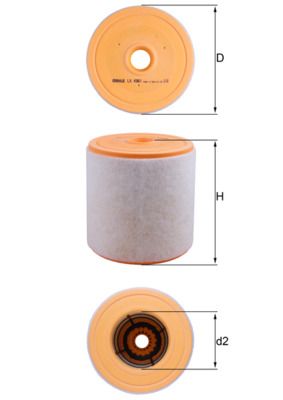 MAHLE LX4961 | Hava Filtresi-Audi A6 Allroad C8 (4Ah) 45 TDI Mıld Hybrıd Quattro-180 KW / 245 Ps-01.2021 -