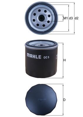 MAHLE OC5 | Yağ Filtresi 205 II-309-C15