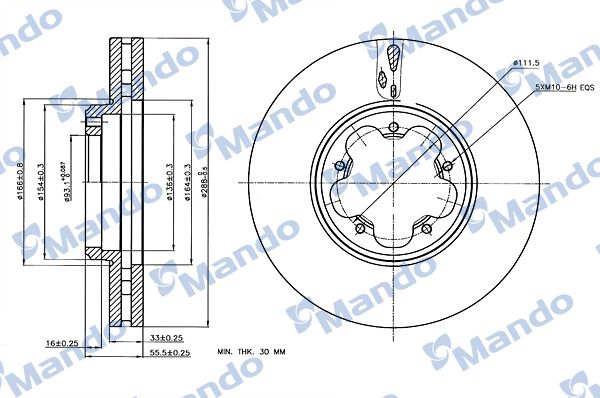 MANDO MBC035034 | Disk On (Ad) 13-Transit.Custom 2.2Tdci Tek Teker | 2 Adet
