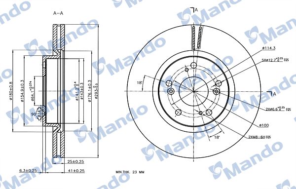 MANDO MBC035061 | Honda Civic X 1.5-1.6 Fren Diski Ön