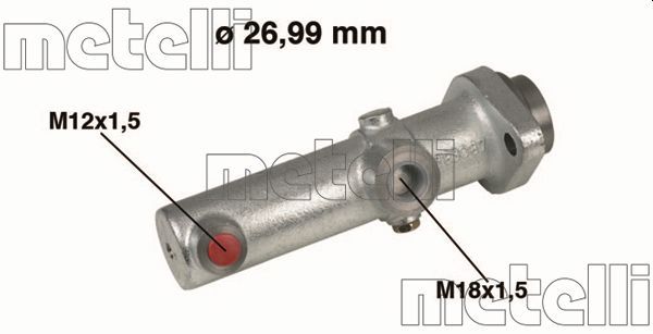 METELLİ 05-0153 | Servo Fren Ana Merkez (Iveco 85 / 12 120 / 14)