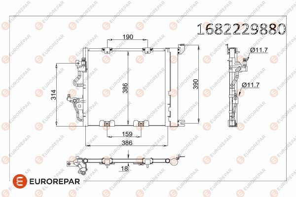 MOPAR (PSA) 1682229880 | Erp Klima Radyatörü Astra H Zafira B