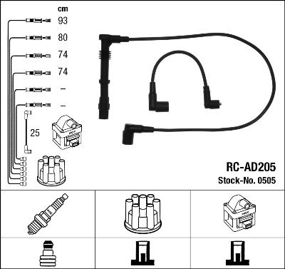NGK 0505 | Buji Kablosu Seti