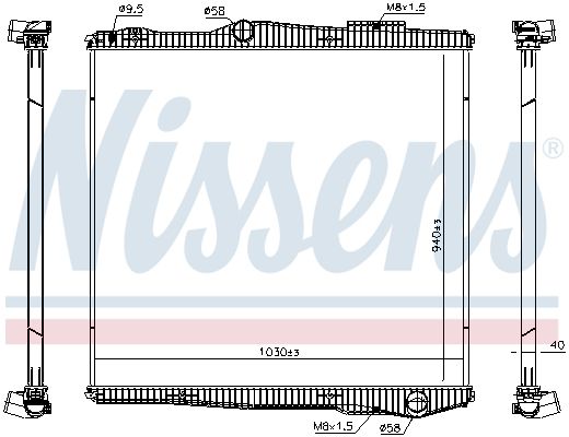 NISSENS 672900 | Motor Su Radyatörü Scania P.G.R.T.-Seri 04 > (Cercevesız) / (Mt)