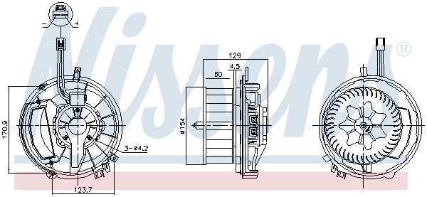 NISSENS 87524 | Kalorifer Fan Motoru VW Audi Skoda
