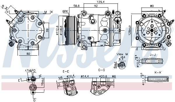 NISSENS 890780 | Klima Kompresor Opel Movano (2022) 2.2