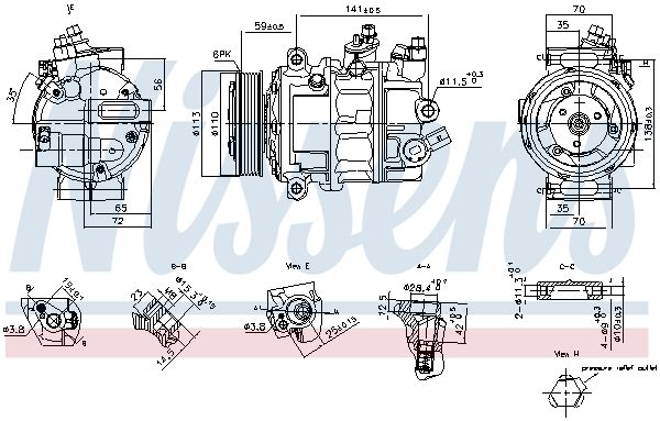NISSENS 890893 | Klima Kompresörü VW Crafter Transporter