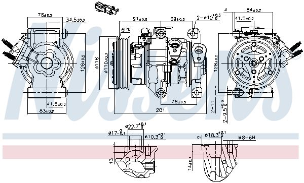 NISSENS 891007 | Klima Kompresörü Ford Ka (2015) 1.2 Tı-Vct