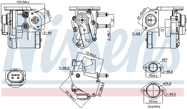 NISSENS 98236 | EGR Valfi (VW Golf 04-09 Passat 06-11 Audi A3 04-08 Skoda Octavia 04-08) Bag-Blp-Blf