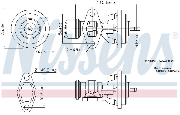 NISSENS 98439 | EGR Valfi Valf (Mercedes-Benz Vito / Sprinter / Varıo-Puch G-Modell)
