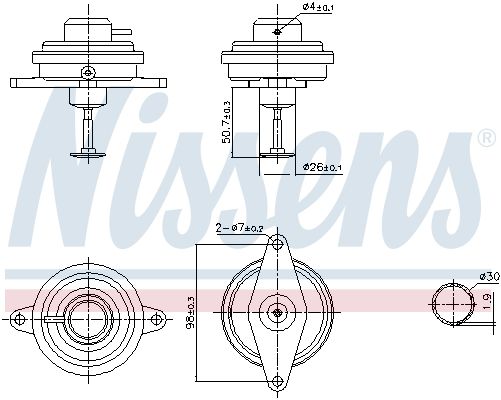 NISSENS 98470 | EGR Valfi Opel Astra (1998) 2.0 Dı