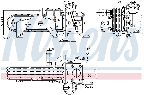 NISSENS 989420 | EGR Valfi Sogutuculu VW Golf Passat
