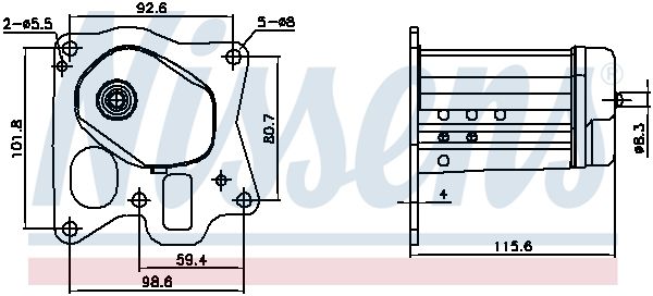 NISSENS 989455 | EGR Valfi Soğutucusu Opel Insignia A 2.0D