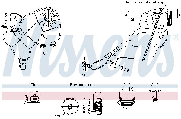 NISSENS 996204 | Genleşme Tankı Mercedes W221 C216