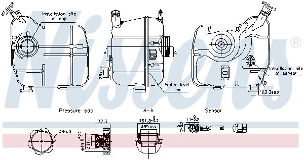 NISSENS 996239 | Genleşme Tankı Opel Insignia (2009) 1.6 Ecotec