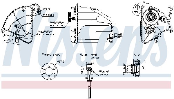 NISSENS 996358 | Yedek Su Deposu BMW N47 N57 N54 B47 F10 F01 F07 F11 F12 F13 F06