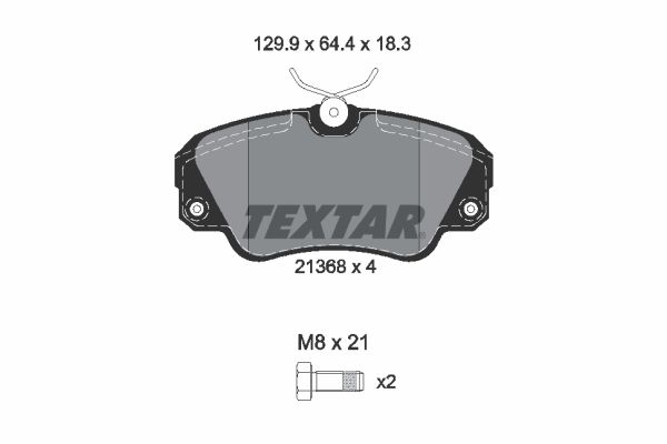 TEXTAR 2136801 | Fren Balatası Opel Omega B 2.5-3.0 Ön
