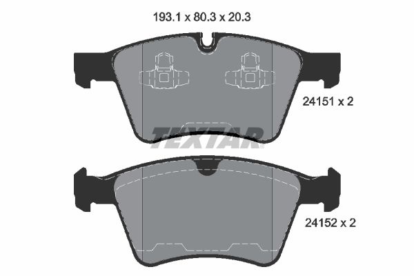 TEXTAR 2415101 | Fren Balatası Ön