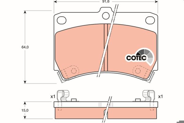 TRW GDB1024 | Fren Balatası Ön .