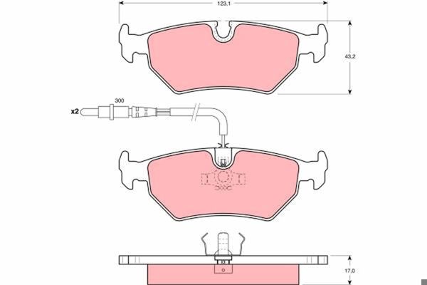 TRW GDB1258 | Arka Fren Balatası P806 Evasıon 2.0 / 1.9 Svtd / 2,1Srtd / Svtd (Arka Dısklı Fren)