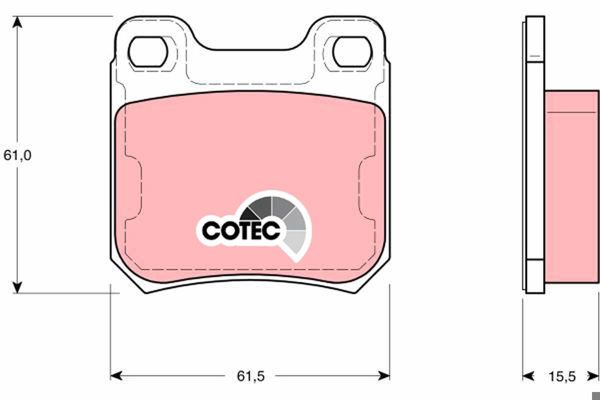 TRW GDB1346 | Fren Balatası Arka Opel: Vectra B- Omega A Saab 9-3
