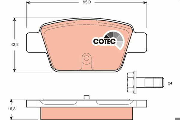 TRW GDB1485 | Fren Balatası Arka Wva 23714 (Fiat Linea 1.3D 1.4 Stilo)