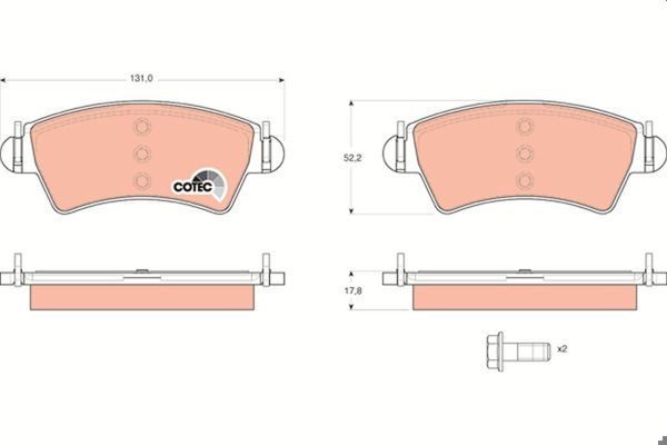 TRW GDB1501 | Fren Balata Ön 01-206 1.6-2.0 16V