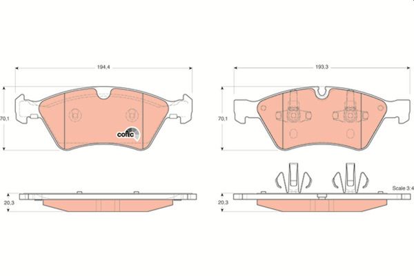 TRW GDB1642 | Fren Balatası Ön Mercedes W164-W251