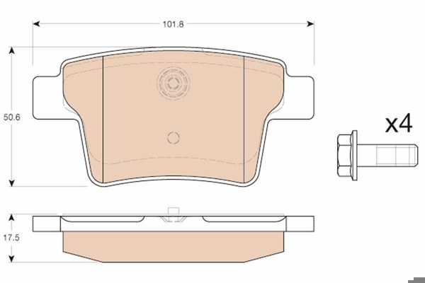 TRW GDB1988 | Arka Fren Balatası Mondeo III 04-07 Jaguar X Type Estate 05-09