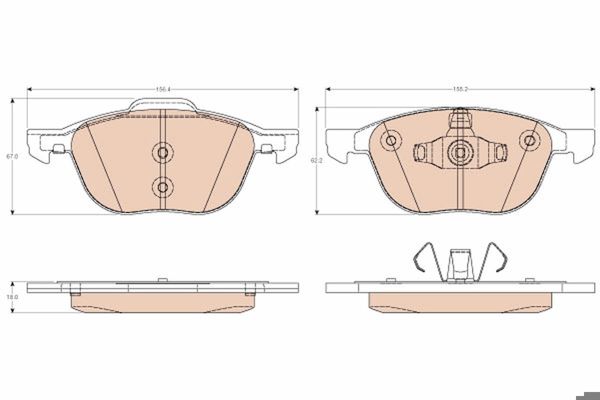 TRW GDB2011 | Fren Balata Ön 13 > Vo.S40