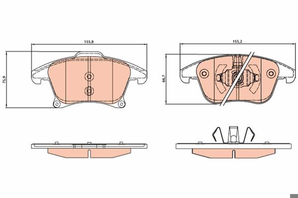 TRW GDB2075 | Fren Balata Ön 03-Fusion