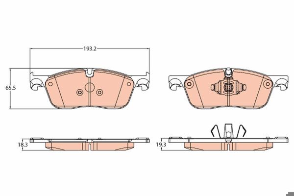 TRW GDB2119 | Fren Balatası Ön (Jaguar F-Pace 15-Xf 15 -)
