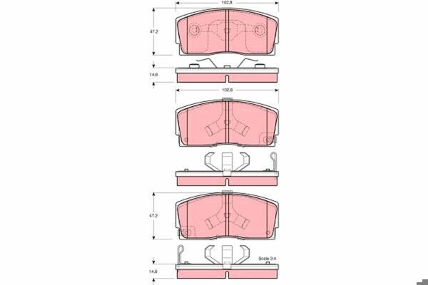 TRW GDB3166 | Fren Balatası Ön Daihatsu Applause II 1.6 16V 97-00