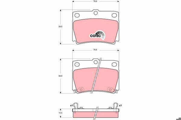 TRW GDB3239 | Arka Fren Balatası Pajero II 90-98