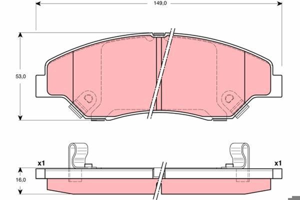 TRW GDB3241 | Balata Fren Ön-(Kia Sportage 98 / 03) Wva23442