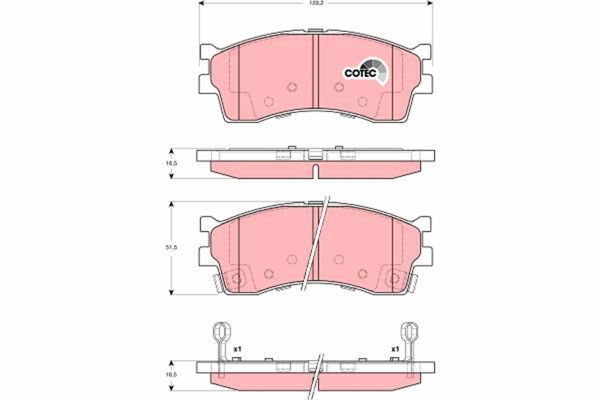 TRW GDB3285 | Fren Balata Ön Carens 00-Clarus 96-Rio 00-Shuma 98-ABS Li