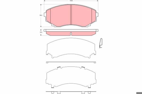 TRW GDB3326 | Fren Balata Ön E2200 03-Minibüs