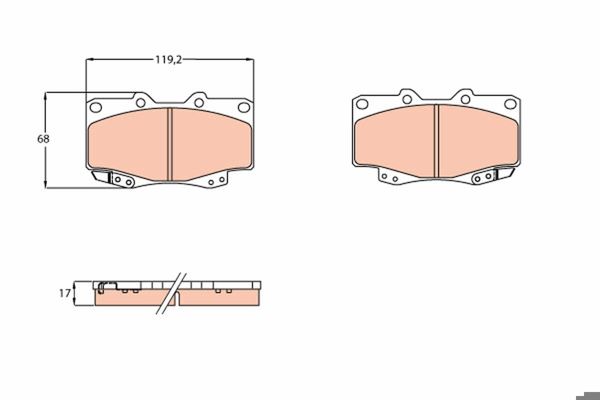 TRW GDB3428 | Fren Balata Ön Hilux Vıgo 06-11 4Wd