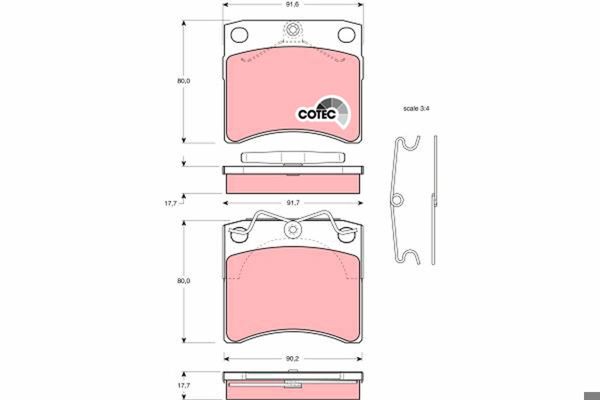 TRW GDB791 | Fren Blt.On <96 Tprt.T-4 2.5 791