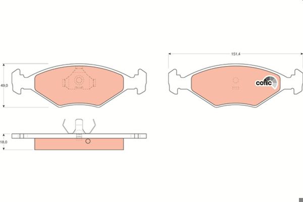TRW GDB958 | Fren Balata Ön 98-Palio 1.4-1.6