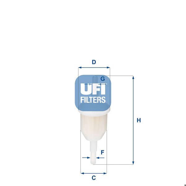UFI 31.009.00 | Benzin Filtresi Karburatorlu Araclar Seffaf