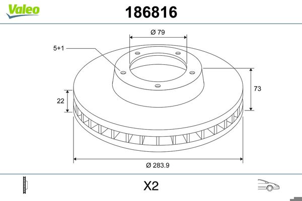 VALEO 186816 | Fren Diski (BMW 1 Seri-E87 On / 1.16-1.18) Takım
