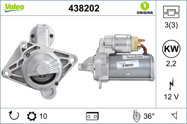 VALEO 438202 | Marş Motoru Kmp 07-Trf-Espace-Mgn.3-Lgn.3-Latitude-Mst-Qashqai 2.0-2.3Dci 16V