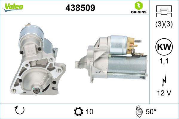 VALEO 438509 | Marş Motoru Kmp Clio.III-Megane.III-Laguna.III-Scenic.III 1.4 1.6 16V